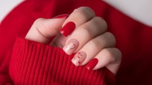 valentines day nails short