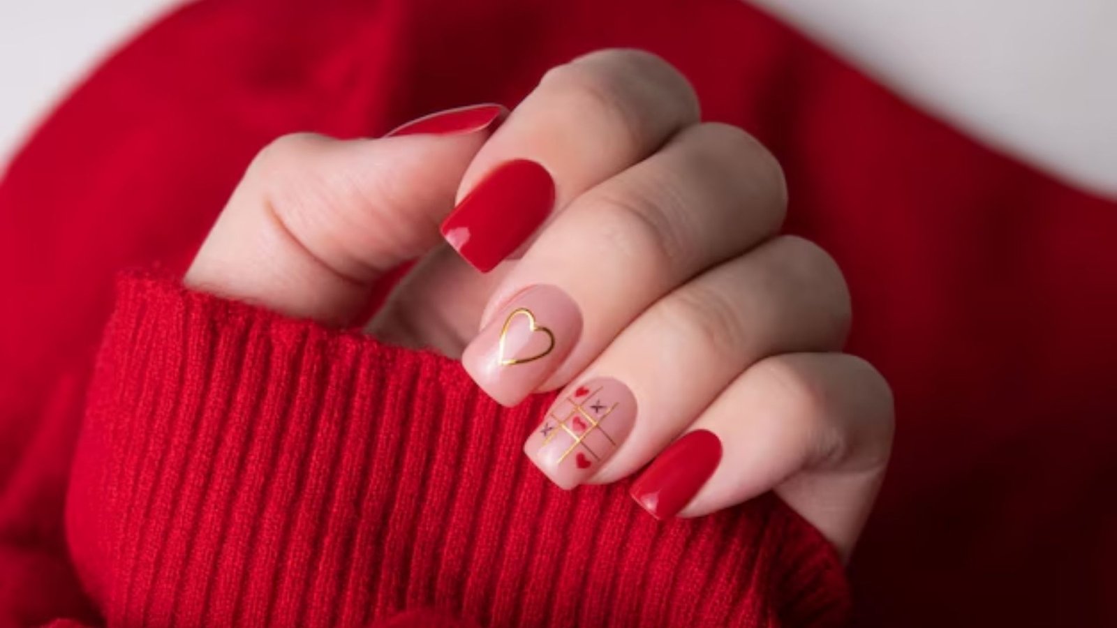 valentines day nails short