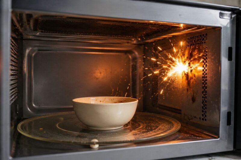 Microwave Sparking: Causes, Fixes & Safety Tips !